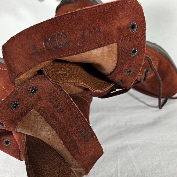 Authentic Vintage EDDIE BAUER LORD SILGA Brown Suede Combat Boots Sz 7.5M. ITALY - Picture 15 of 16